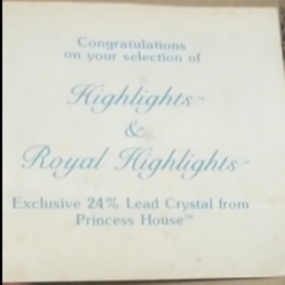 Princess House Heritage Royal Highlights 24% Lead Crystal Vintage Beer Pilsner's - Picture 4 of 6